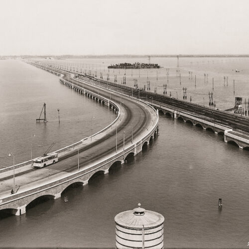 1932 - Comune di Venezia - Ponte della Libertà sulla Laguna di Venezia - 1